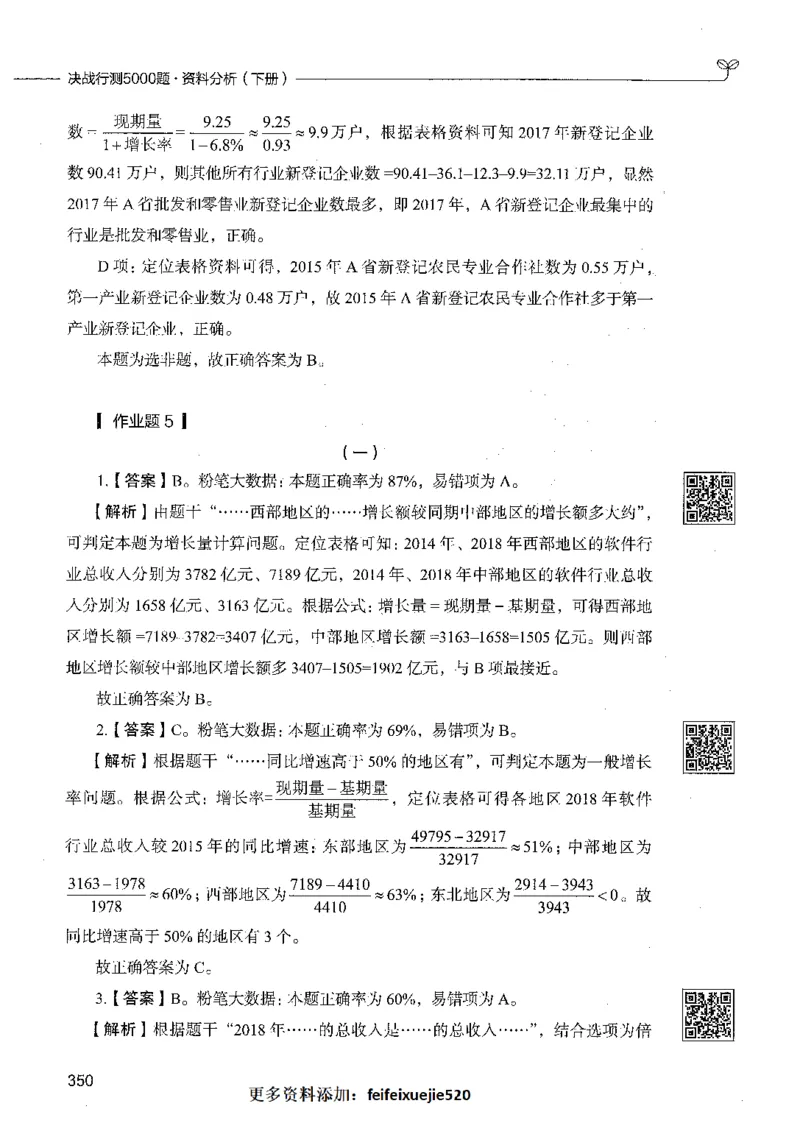 10资料分析（答案）_26吉林考备考资料包_11省考刷题包_04决战行测5000题_行测5000题2021年7月版次