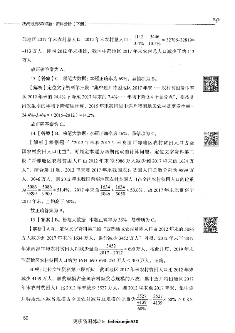 10资料分析（答案）_26吉林考备考资料包_11省考刷题包_04决战行测5000题_行测5000题2021年7月版次
