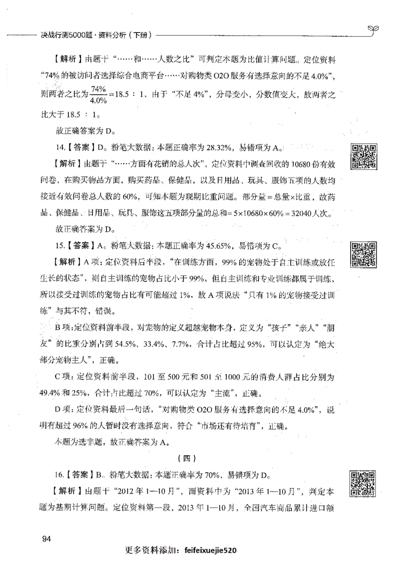 10资料分析（答案）_26吉林考备考资料包_11省考刷题包_04决战行测5000题_行测5000题2021年7月版次