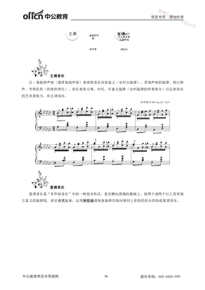 学科知识与教学能力-高中音乐讲义414页_教资_33教资笔试历年真题汇总（科一+科二+科三）_科三真题_02高中科三各科电子资料包合集_音乐（资料文档）_高中音乐