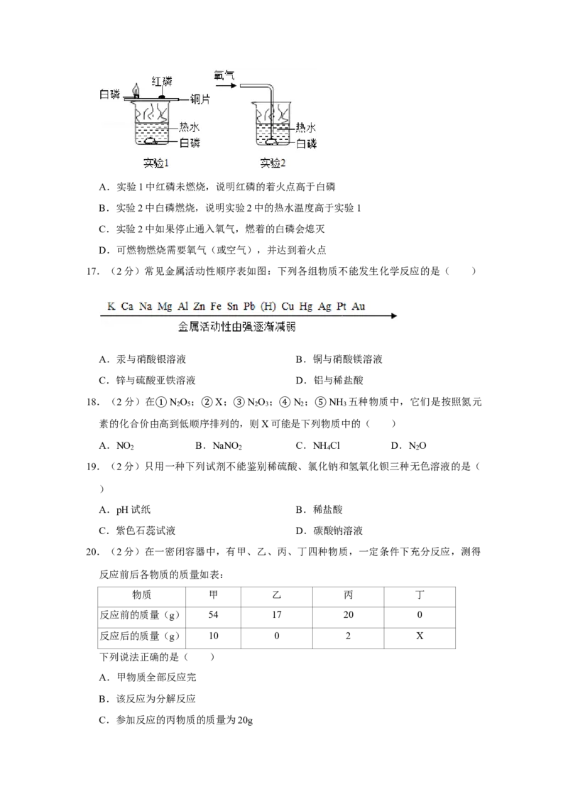2010年湖南省株洲市中考化学试卷（学生版）学霸冲冲冲shop348121278.taobao.com_中考真题_5.化学中考真题2015-2024年_地区卷_湖南省_株洲卷化学07-22_学生版