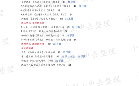 112页新版选择性必修上册课文梳理@我到山中去_4-教培资料-26年最新资料-同步更新_初中高中教资_03科三专项（进去保存报考的学科即可）_12小某书热门博主（高中语文）