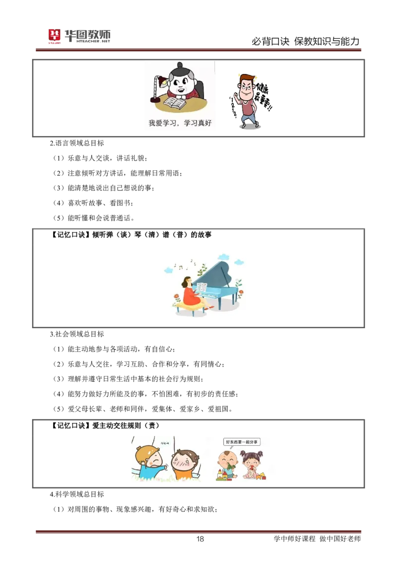 幼儿园保教知识与能力必背口诀公众号神奇喇叭_教资_25下资料合集一_01必背考点+文化素养