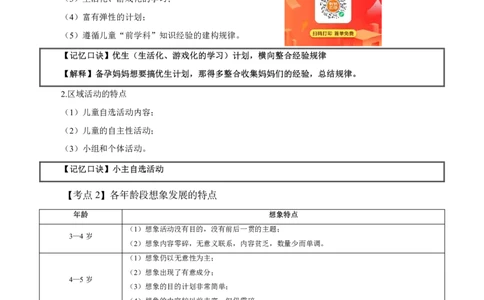 幼儿园保教知识与能力必背口诀公众号神奇喇叭_教资_25下资料合集一_01必背考点+文化素养