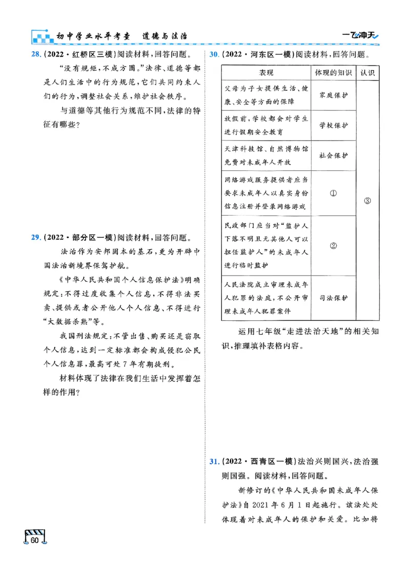 一飞冲天-初中学业水平考查-道法_《一飞冲天-中考专项》2026版_一飞冲天-中考专项（2026版）