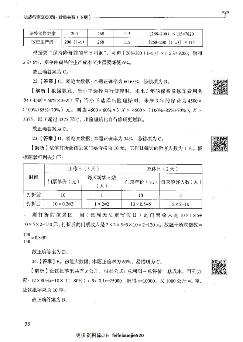 08数量关系（答案）_26吉林考备考资料包_11省考刷题包_04决战行测5000题_行测5000题2021年7月版次