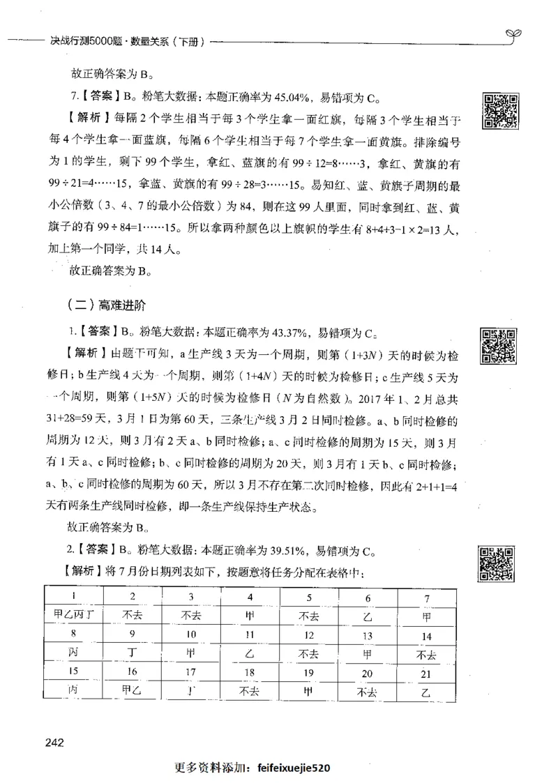 08数量关系（答案）_26吉林考备考资料包_11省考刷题包_04决战行测5000题_行测5000题2021年7月版次