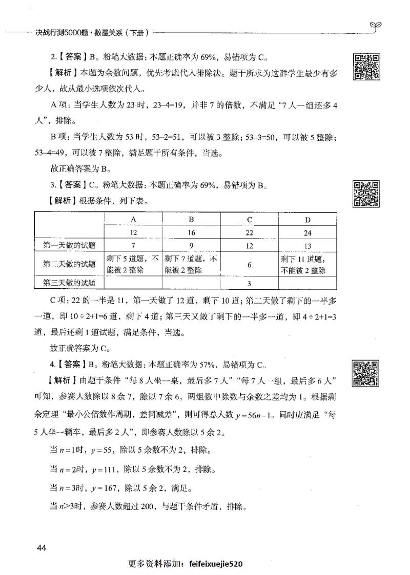 08数量关系（答案）_26吉林考备考资料包_11省考刷题包_04决战行测5000题_行测5000题2021年7月版次
