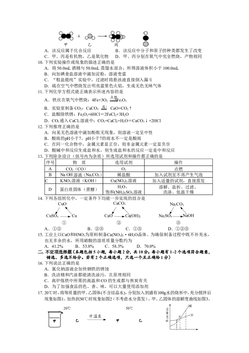 2013年江苏省镇江市中考化学试卷及答案_中考真题_5.化学中考真题2015-2024年_地区卷_江苏省_镇江中考化学08-21