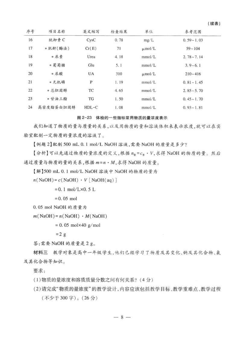 高中-化学学科知识与教学能力_教资_25下资料合集二_25下最新科三知识点汇编+思维导图-高中_12.化学_05.模拟卷