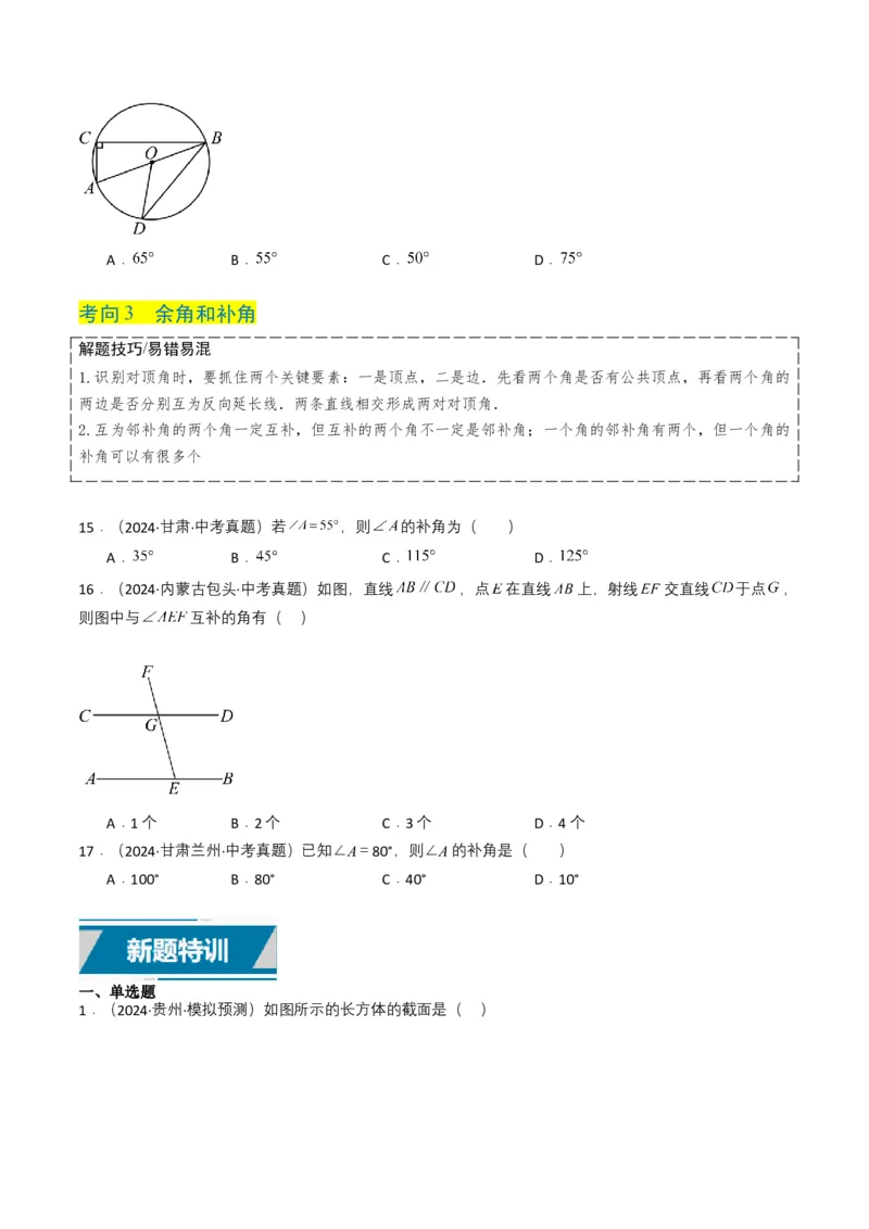 专题13几何体的展开图（原卷版）_2数学总复习_2025中考复习资料_备战2025年中考数学真题题源解密（全国通用）