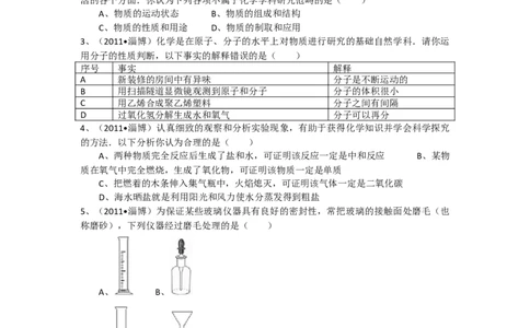 2011年淄博市化学中考试题及答案解析_中考真题_5.化学中考真题2015-2024年_地区卷_山东省_山东淄博化学10-21