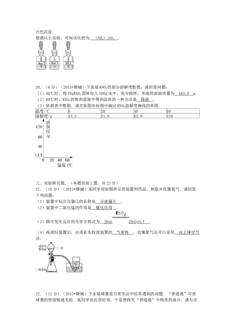 2013年中考化学试卷_中考真题_5.化学中考真题2015-2024年_地区卷_山东省_山东聊城化学10-21