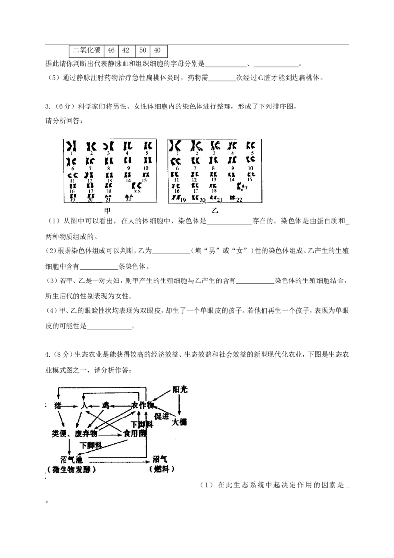 2010年枣庄市中考生物试题及答案_中考真题_8.生物中考真题2015-2024年_地区卷_山东省_枣庄生物10-22缺20