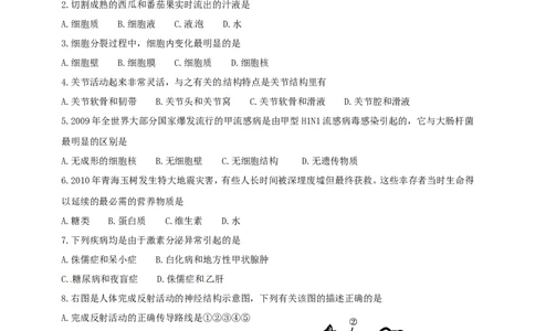 2010年枣庄市中考生物试题及答案_中考真题_8.生物中考真题2015-2024年_地区卷_山东省_枣庄生物10-22缺20