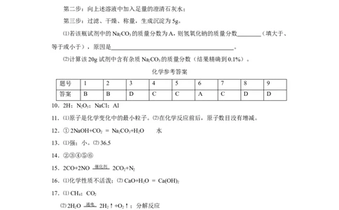 2011年山东省临沂市中考化学试题及答案_中考真题_5.化学中考真题2015-2024年_地区卷_山东省_临沂化学08-21