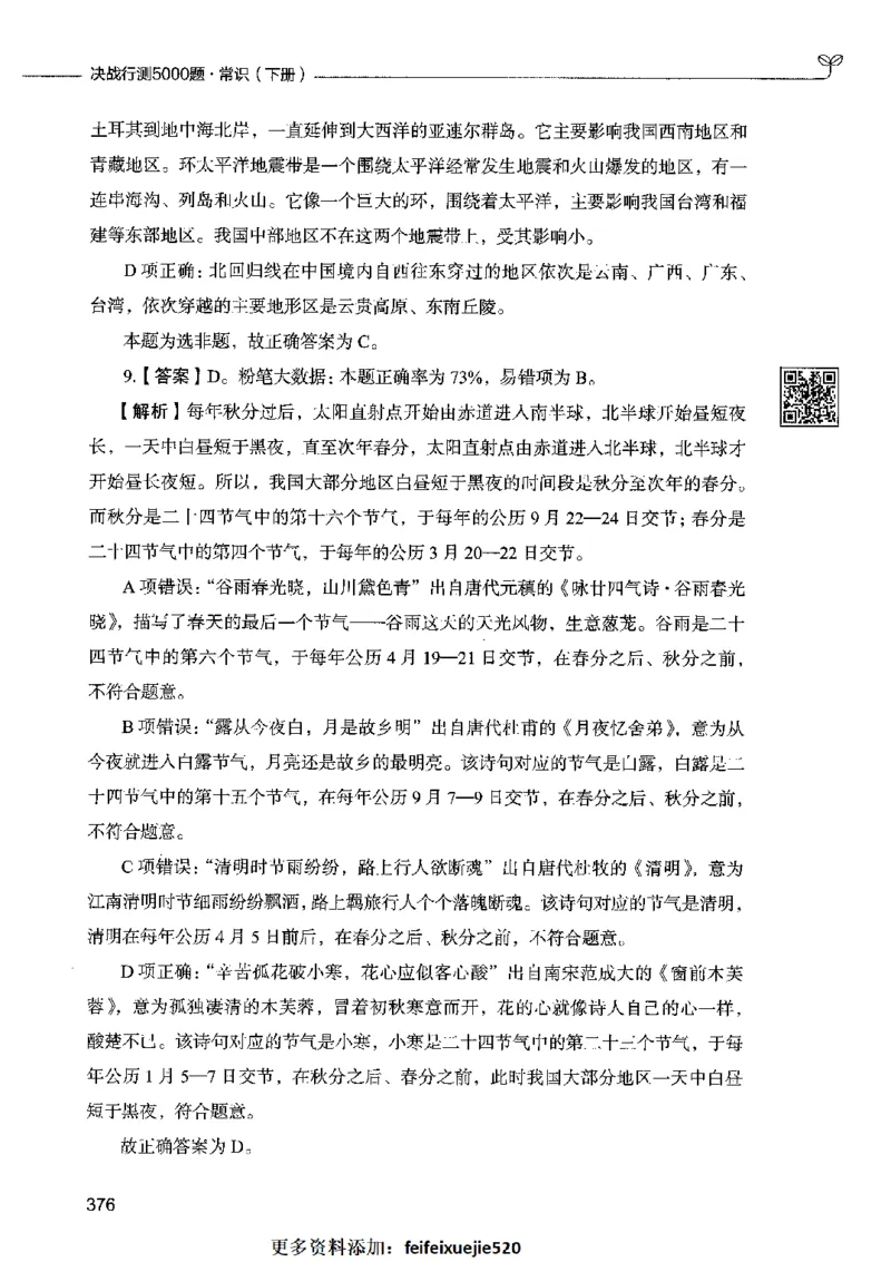 02常识（答案）2023年5月版_26吉林考备考资料包_11省考刷题包_04决战行测5000题_行测5000题2023年5月版次
