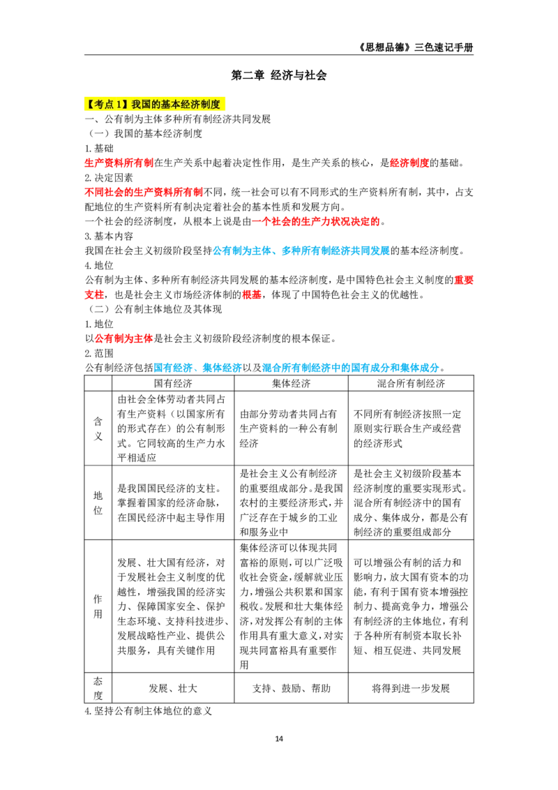 教师资格《（高中）思想品德》三色速记手册_教资_33教资笔试历年真题汇总（科一+科二+科三）_科三真题_02高中科三各科电子资料包合集_政治（资料文档）_高中政治