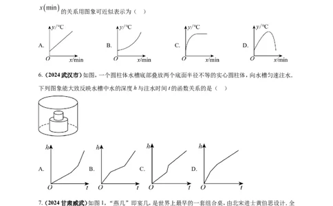 专题08函数概念及性质（原卷版）_2数学总复习_2025中考复习资料_（2025年中考复习全国通用）2024年中考数学真题专题分类精选汇编