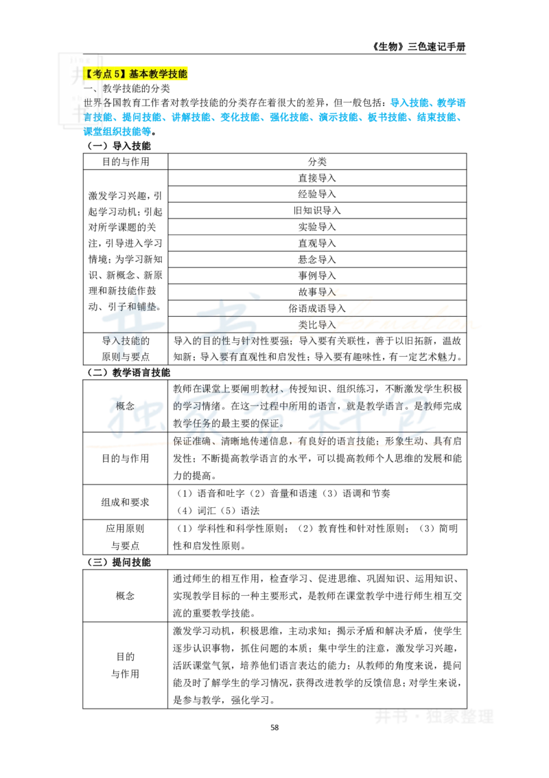 初中生物王炸秘籍8_教资_初高中2026教资_25下教师资格证_科三初中各科资料汇总_初中生物王炸秘籍