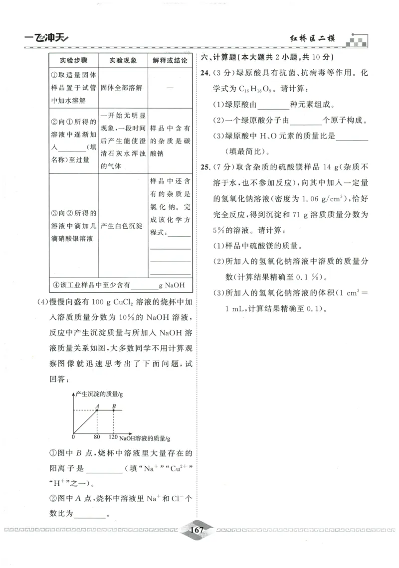 2026《一飞冲天中考模拟试题汇编》化学参考答案_《一飞冲天-中考专项》2026版_一飞冲天-中考模拟试题汇编（2026版）