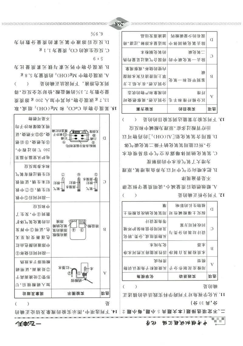 2026《一飞冲天中考模拟试题汇编》化学参考答案_《一飞冲天-中考专项》2026版_一飞冲天-中考模拟试题汇编（2026版）