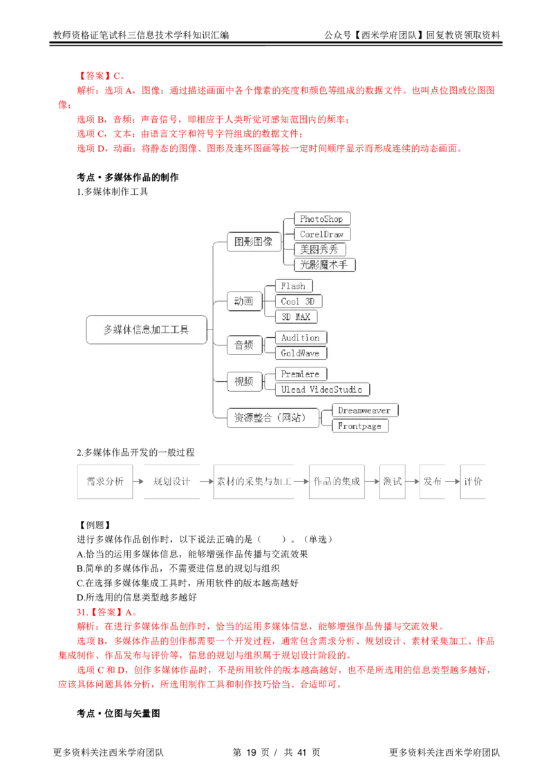 信息技术-知识点汇编_教资_25下资料合集二_25下最新科三知识点汇编+思维导图-高中_05.信息技术_03.思维导图+知识汇编