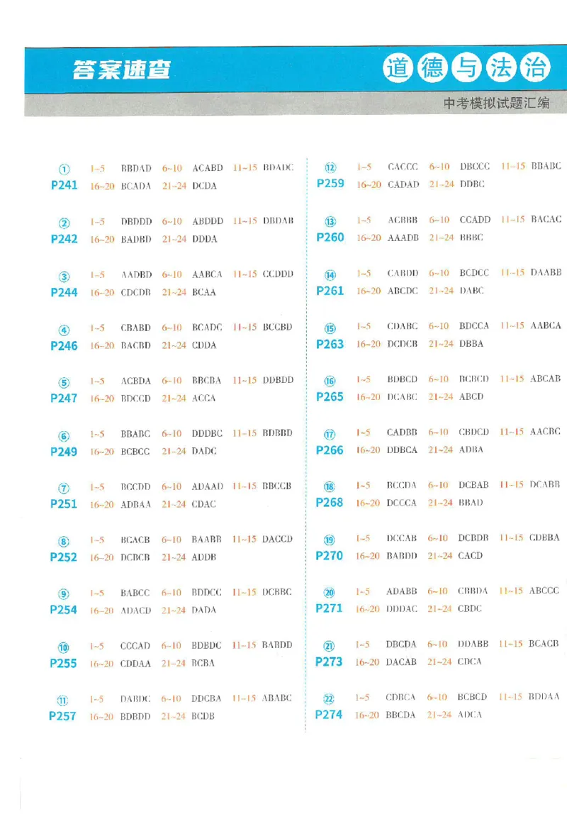 2025《一飞冲天-中考模拟试题汇编》道法答案_《一飞冲天-中考专项》2026版_一飞冲天-中考模拟试题汇编（2025版）