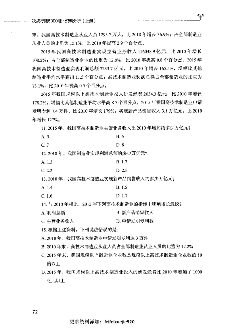 09资料分析（题本）2023年5月版_26吉林考备考资料包_11省考刷题包_04决战行测5000题_行测5000题2023年5月版次