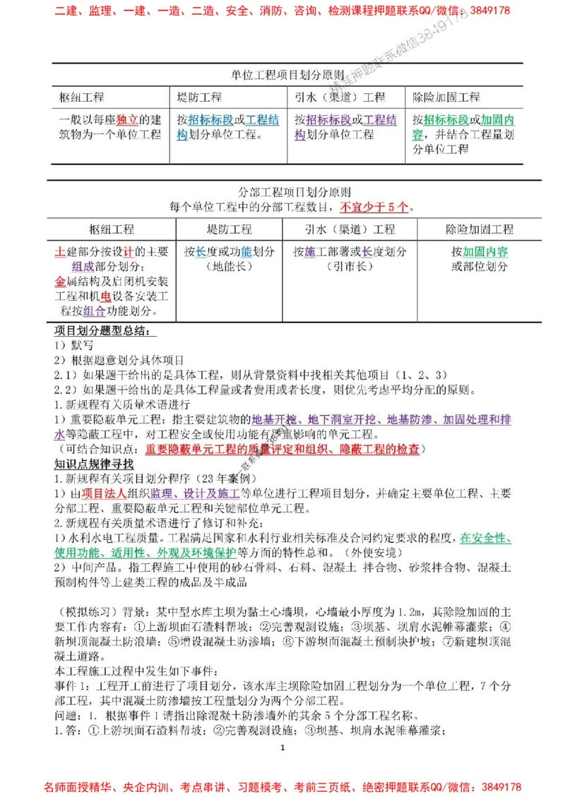 2025年一建水利集训白皮书80%以上考点覆盖，重点推荐_2026年一级建造师_2026年一建水利_2025年一建水利SVIP_05-考前密训✿央企特训✿机构普押