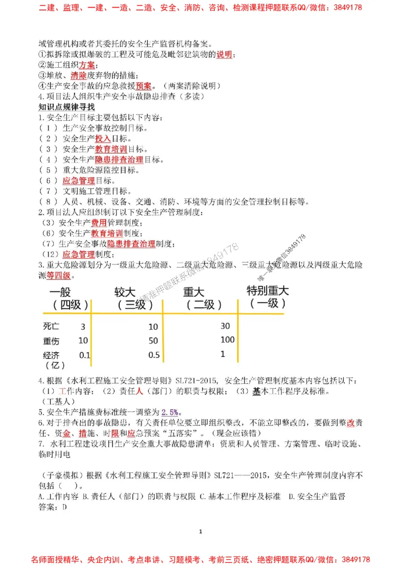 2025年一建水利集训白皮书80%以上考点覆盖，重点推荐_2026年一级建造师_2026年一建水利_2025年一建水利SVIP_05-考前密训✿央企特训✿机构普押