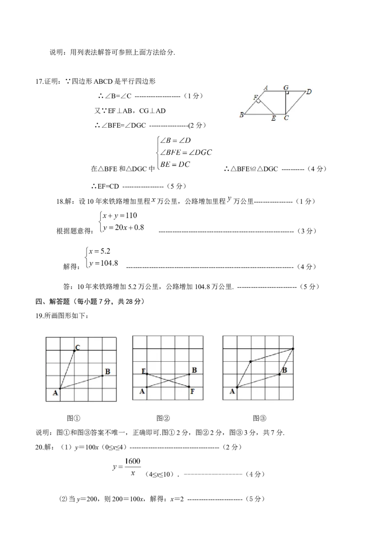 数学（吉林省卷）（参考答案及评分标准）_2数学总复习_赠送：2024中考模拟题数学_一模_数学（吉林卷）-2024年中考第一次模拟考试