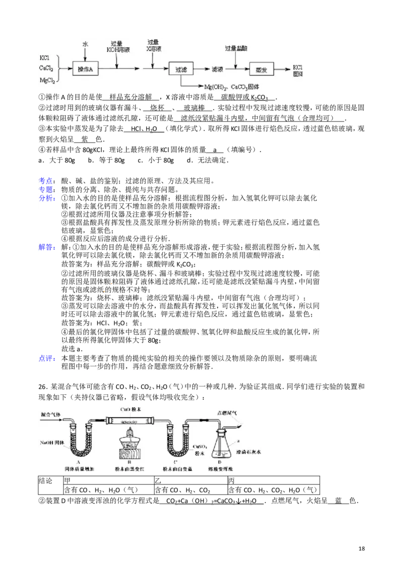 2011-2017年上海市历年中考化学试卷真题及答案解析_中考真题_5.化学中考真题2015-2024年_地区卷_上海化学统一学业考试10～21_2010年-2021年上海中考试卷-化学_word版