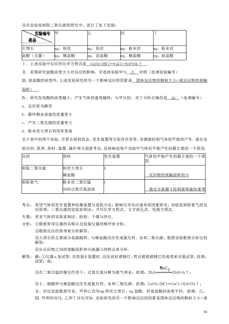 2011-2017年上海市历年中考化学试卷真题及答案解析_中考真题_5.化学中考真题2015-2024年_地区卷_上海化学统一学业考试10～21_2010年-2021年上海中考试卷-化学_word版