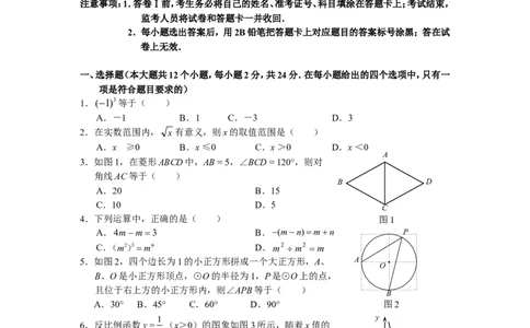 2009年河北省中考数学试卷及答案_中考真题_2.数学中考真题2015-2024年_地区卷_河北数学08-23