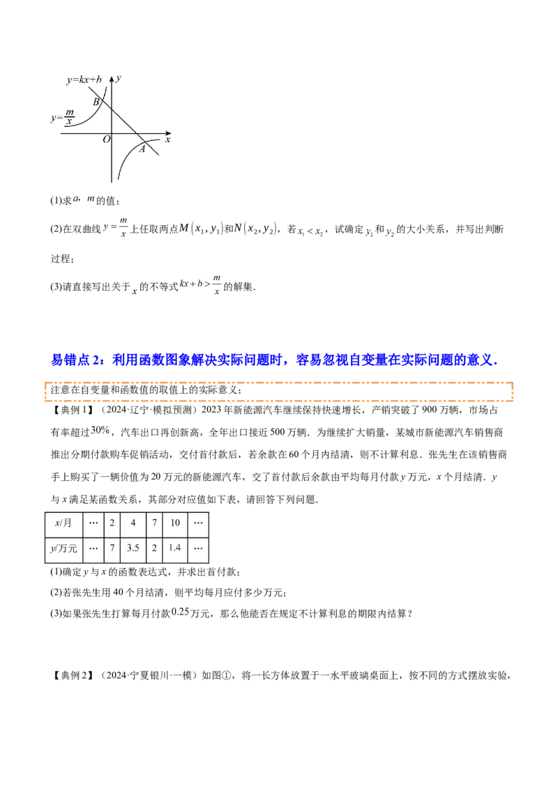 专题05反比例函数（5大模块知识梳理+5大考点+3大易错点）原卷版_2数学总复习_2025中考复习资料_2025年中考数学一轮知识梳理_专题05+反比例函数（5大模块知识梳理+5大考点+3大易错点）