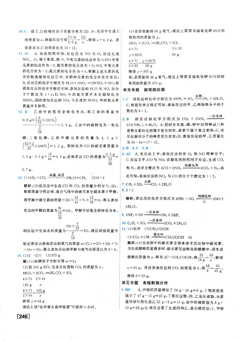 一飞冲天-中考专项精品试题分类-化学参考答案_《一飞冲天-中考专项》2026版_一飞冲天-中考专项（2026版）
