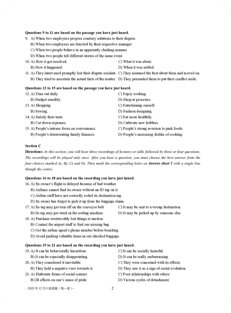 2025年12月六级真题-第一套_六级真题及答案（2015.6-2025.12）_32025年12月六级真题+解析+听力（最新）_12025年12月英语六级真题试卷（三套全）