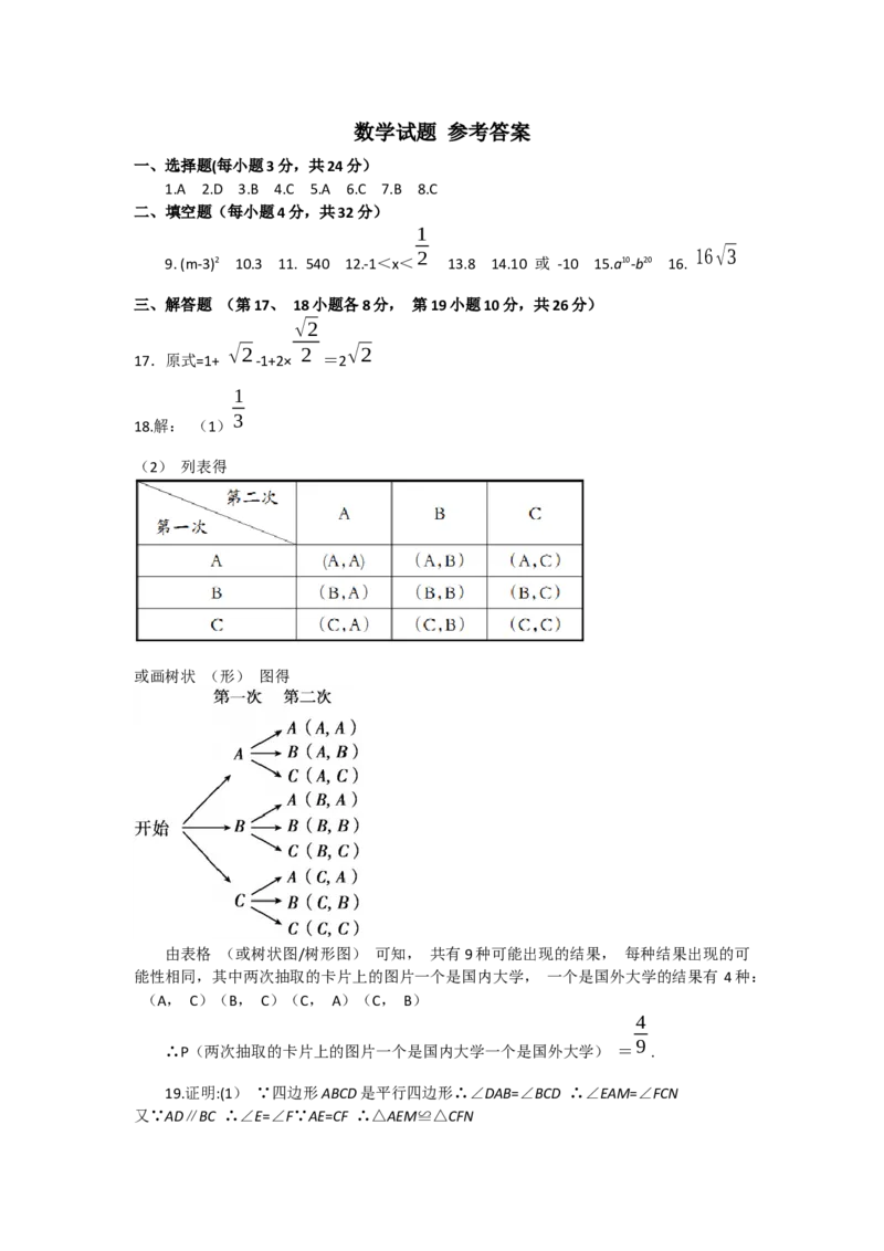 2012年辽宁省沈阳市中考数学试题及答案_中考真题_2.数学中考真题2015-2024年_地区卷_辽宁省_辽宁数学_辽宁数学_沈阳数学08-22
