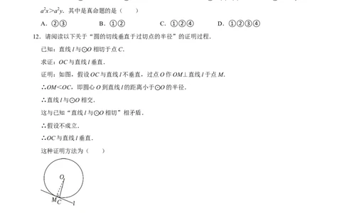 2025中考数学一轮复习第20讲命题与证明（含解析+考点卡片）_2数学总复习_2025中考复习资料_2025中考数学一轮复习（含解析+考点卡片）
