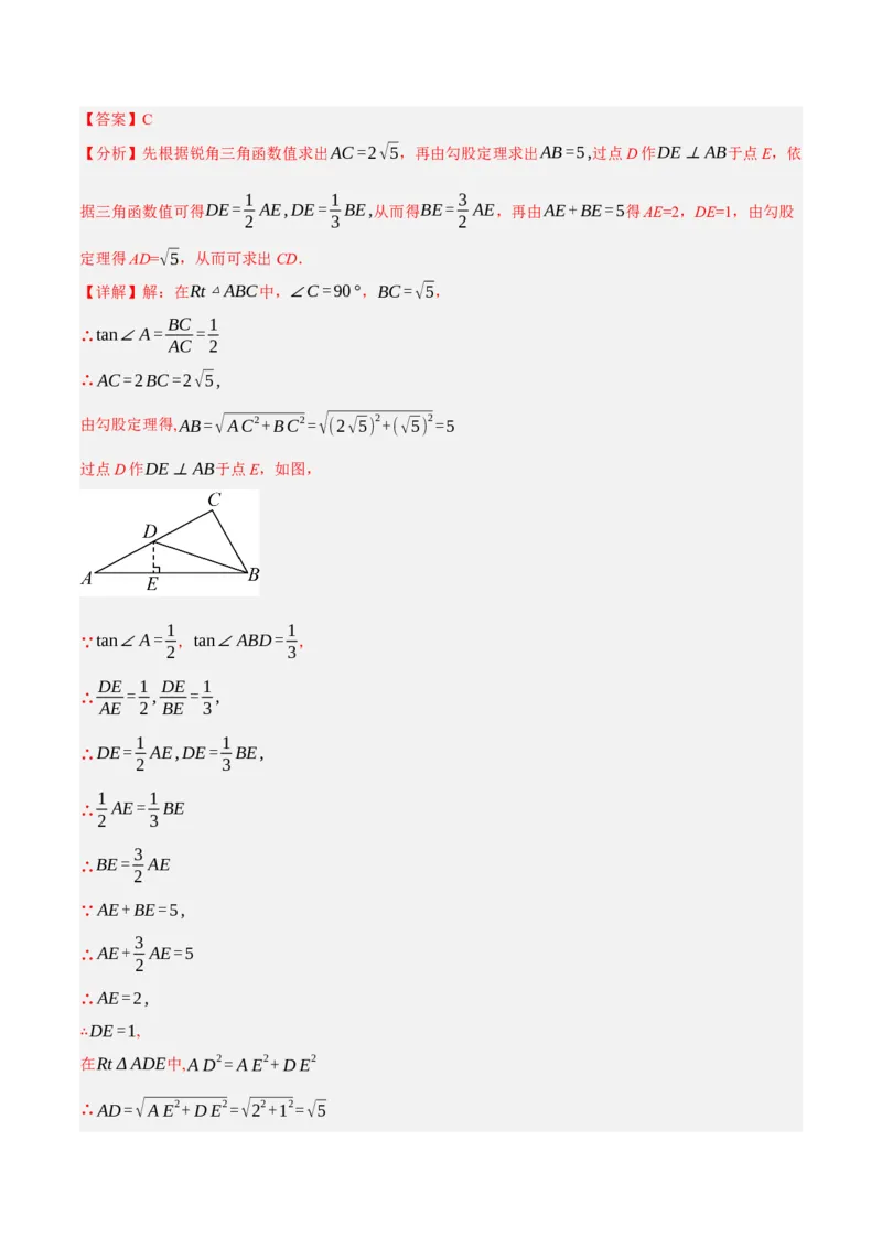 专题11锐角三角函数（3大模块知识梳理+9个考点+4个重难点+2个易错点）（解析版）_2数学总复习_2025中考复习资料_2025年中考数学一轮知识梳理