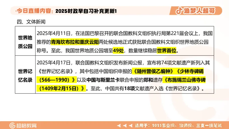 时政早自习补充更新1PPT5.14_2026考公资料_（05）超格_超格时政_时政2025超格时政早自习（适用事业编、教师编、三支一扶、国央企等）_讲义
