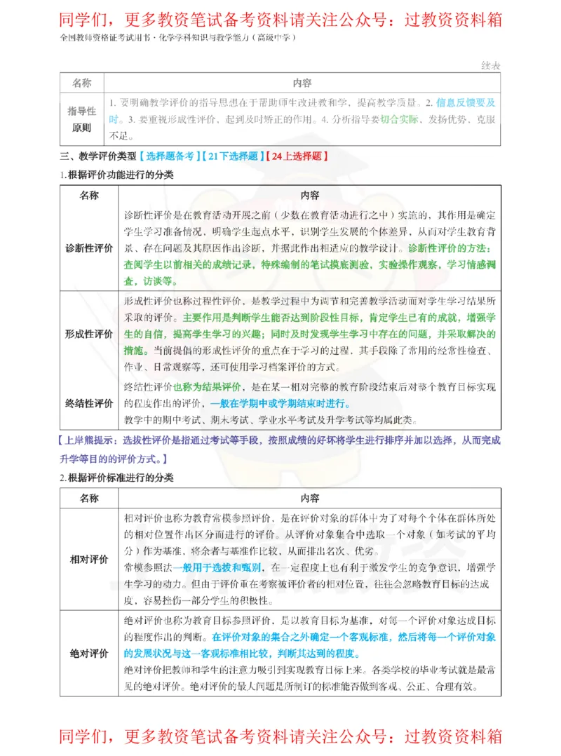 教学知识与理论_教资_初高中2026教资_26上资料（持续更新）_高中科三_高中科目三资料包合集②_高中化学
