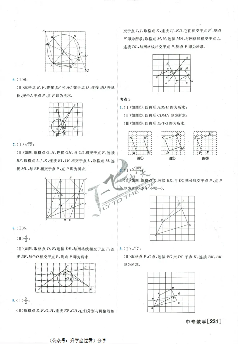 一飞冲天-中考专项精品试题分类-数学参考答案_《一飞冲天-中考专项》2026版_一飞冲天-中考专项精品试题分类（2024版）