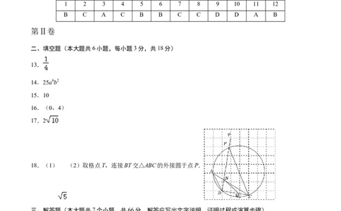 数学（参考答案及评分标准）_2数学总复习_赠送：2024中考模拟题数学_二模_数学（天津卷）-：2024年中考第二次模拟考试
