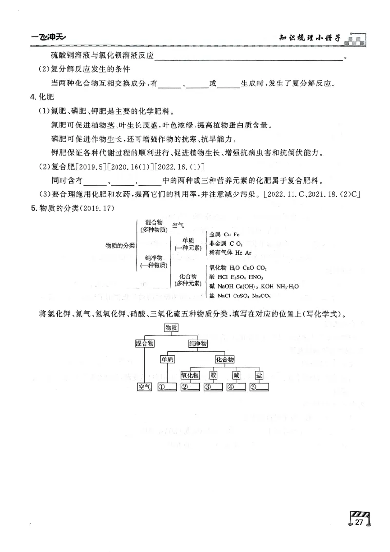 一飞冲天-中考专项精品试题分类-化学知识梳理_《一飞冲天-中考专项》2026版_一飞冲天-中考专项（2026版）