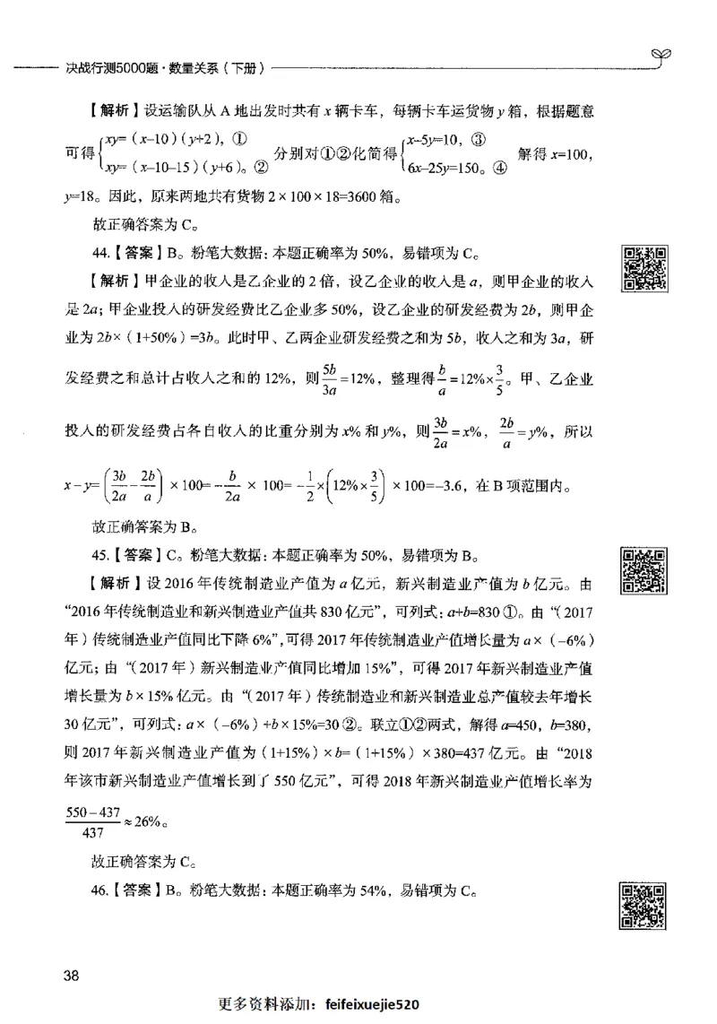 08数量关系（答案）2023年5月版_26吉林考备考资料包_11省考刷题包_04决战行测5000题_行测5000题2023年5月版次