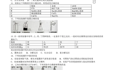 2010年滨州中考化学试题及答案_中考真题_5.化学中考真题2015-2024年_地区卷_山东省_山东滨州化学09-22