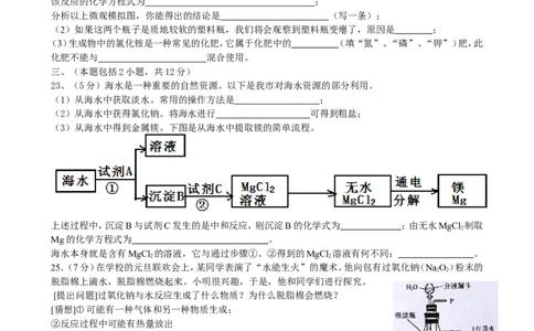 2010年滨州中考化学试题及答案_中考真题_5.化学中考真题2015-2024年_地区卷_山东省_山东滨州化学09-22