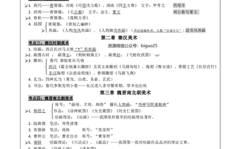 高中美术重点梳理_教资_33教资笔试历年真题汇总（科一+科二+科三）_科三真题_02高中科三各科电子资料包合集_美术（资料文档）_高中美术_03高频考点及笔记